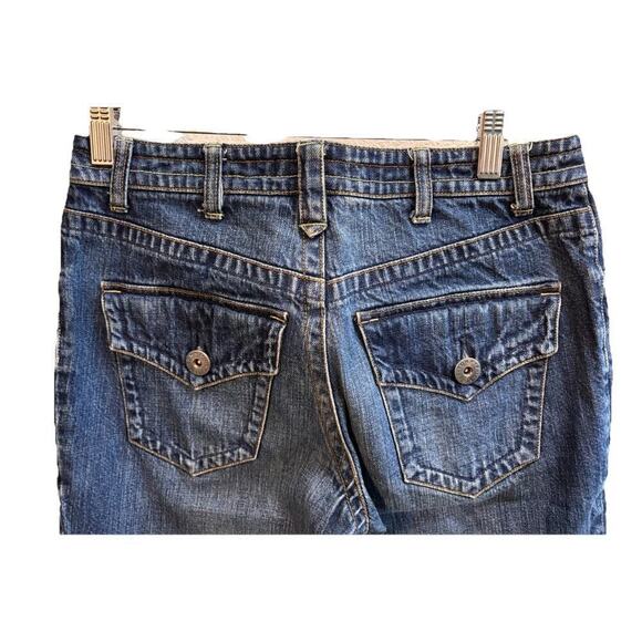 Tommy Hilfiger Womens Hipster Boot Denim Blue Jeans 27 Bootcut Cowgirl Western - Picture 3 of 6